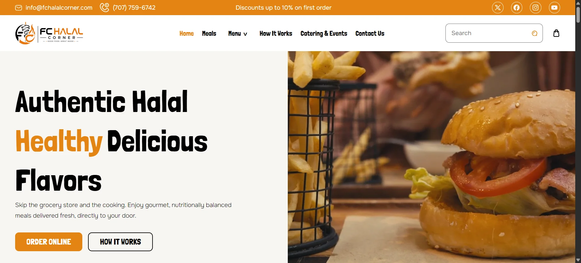 fc halal corner website design by rahim pasha