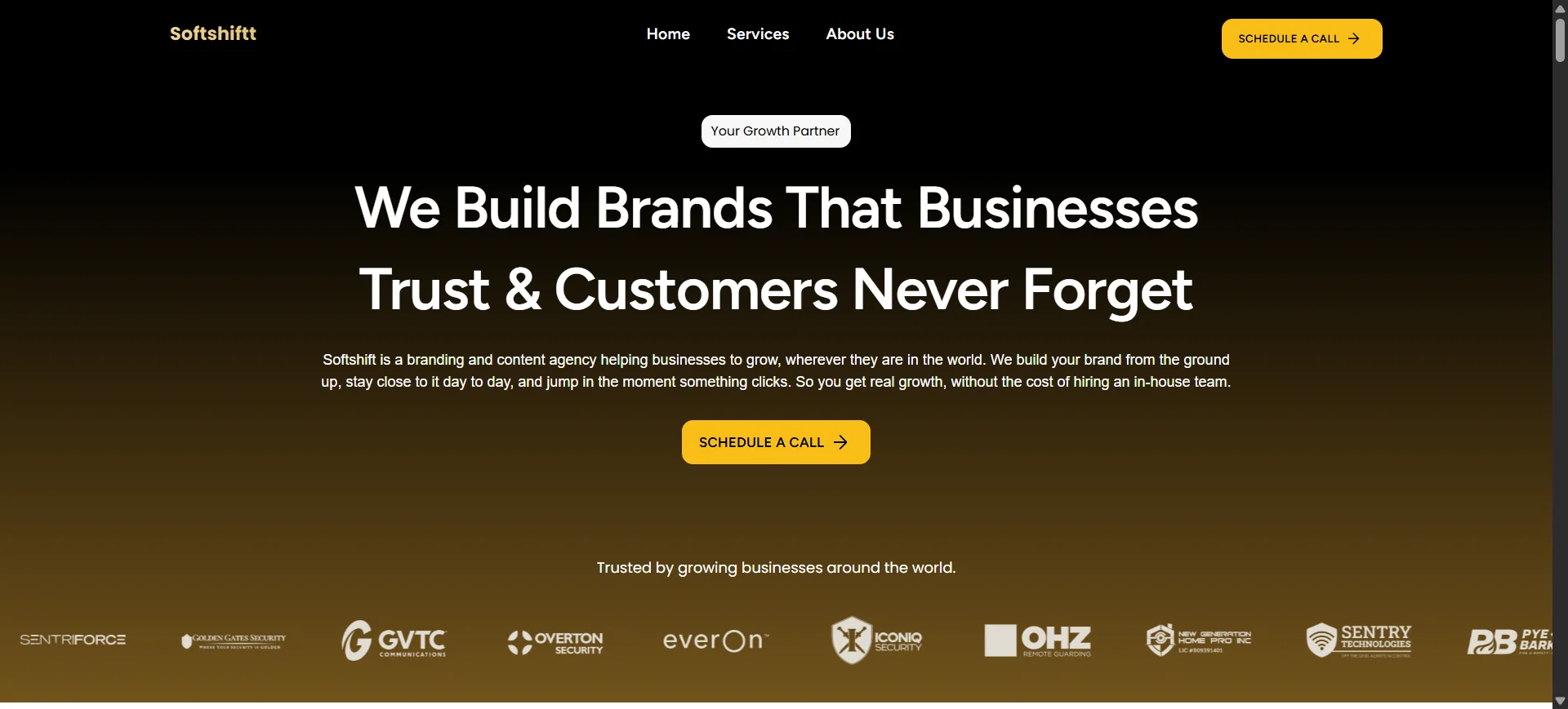 softshiftt agency website design by rahim pasha